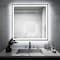 Chery Industrial LED Bathroom Vanity Mirror for Wall, Backlit + Front-Lighted, Dimmable 36x36 L001B9090 - alternate 1